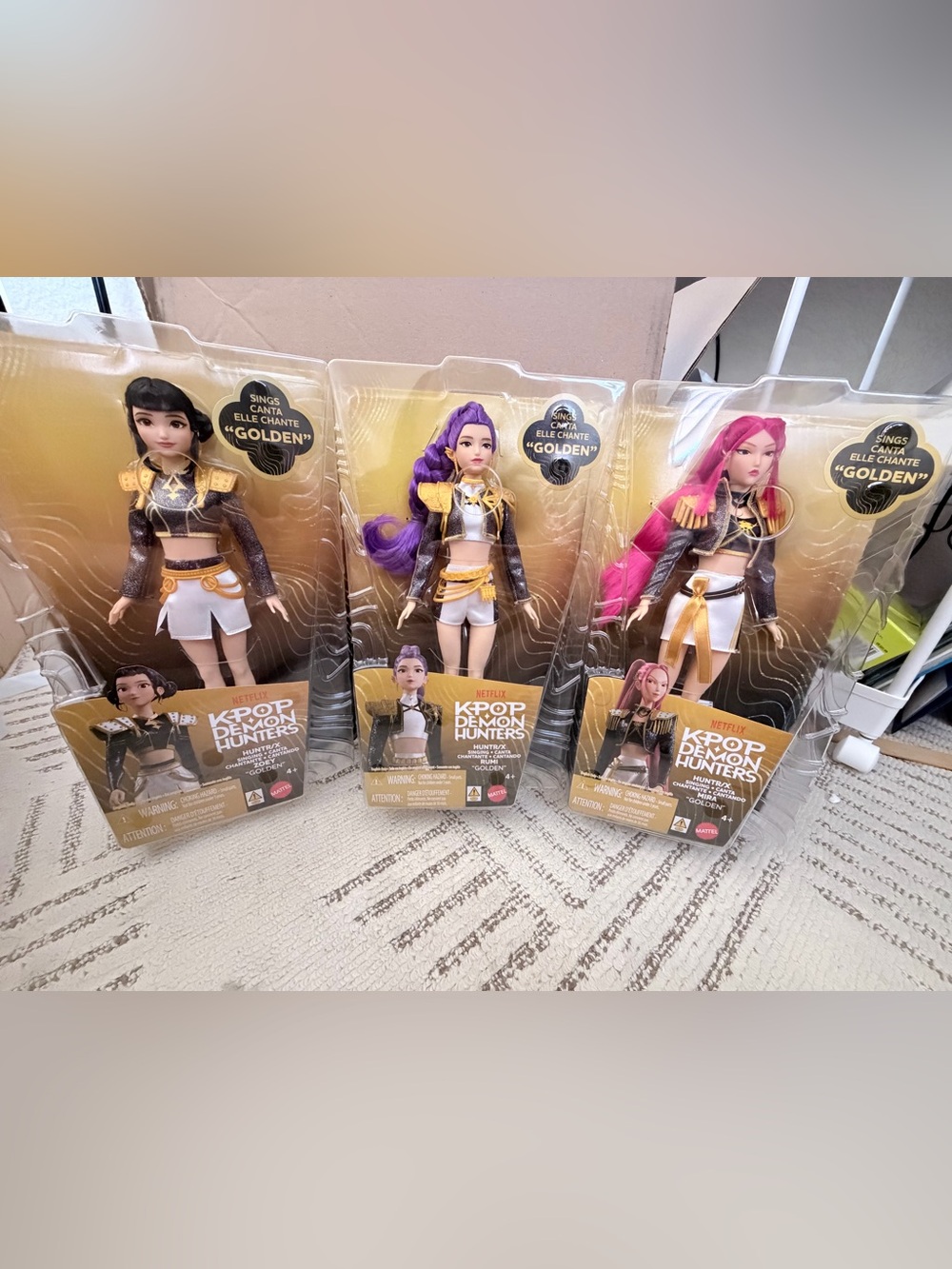 KPOP Demon Hunters Golden Edition Dolls - Black, White & Gold Outfits